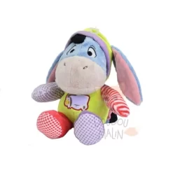 Disney Bourriquet L'âne Peluche Pyjama Vert Violet Rouge 25 Cm