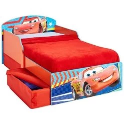 Disney CARS Lit Enfant En Bois 70*140 Cm Avec Tiroirs De Rangement - Worlds Apart