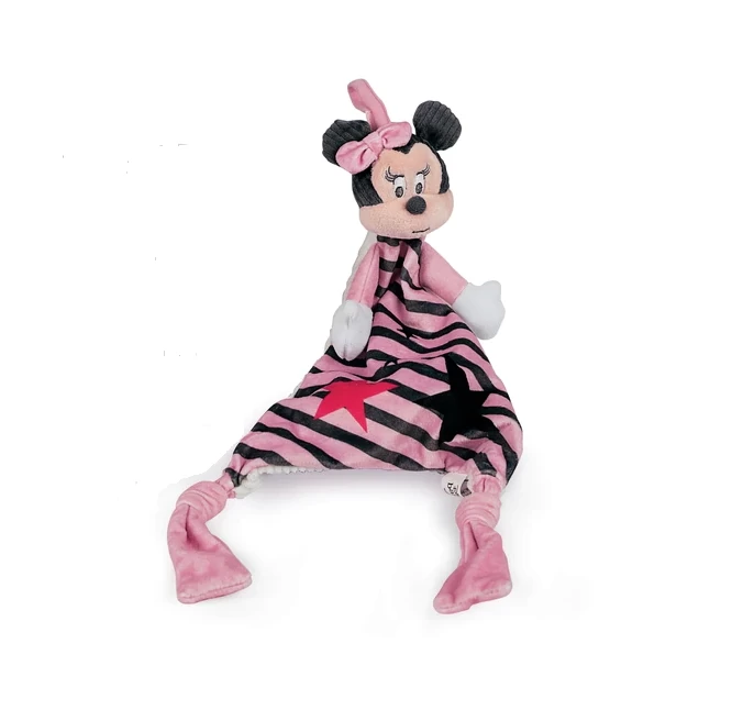 Disney Clementoni Minnie La Souris Doudou Rose Gris étoile 30 Cm