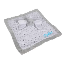 Disney Dumbo L'éléphant Doudou Plat Lange Gris étoile