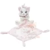 Disney Good Night Marie Aristochats Doudou Mouchoir Rose Blanc