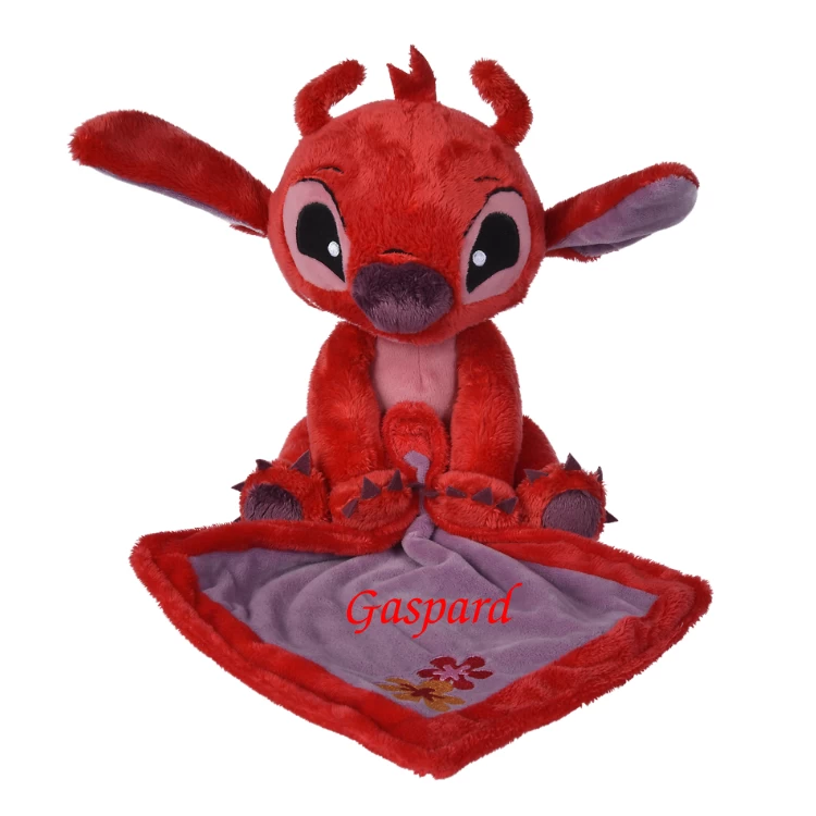 Disney Leroy Peluche Avec Doudou Rouge Fleur 25 Cm