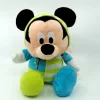 Disney - Mickey La Souris - Peluche Pyjama Capuche Vert Bleu 25 Cm