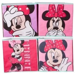 Disney MINNIE Lot De 4 Cubes De Rangement Et Décoratifs