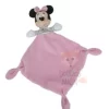 Disney Minnie La Souris Doudou Plat Rose Gris Rayé