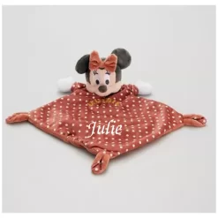 Disney Minnie La Souris Doudou Plat Vieux Rose 25 Cm