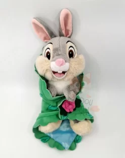 Disney - Panpan Le Lapin - Peluche Dans Sa Couverture Vert Fleur 30 Cm