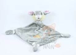 Disney Panpan Doudou Plat Losange Gris Papillon Bleu Orange
