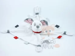 Disney Doudou Plat Dalmatien Chien Blanc Gris Rouge