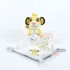 Disney Simba Le Lion Doudou Mouchoir I'm A King Blanc Jaune 25 Cm