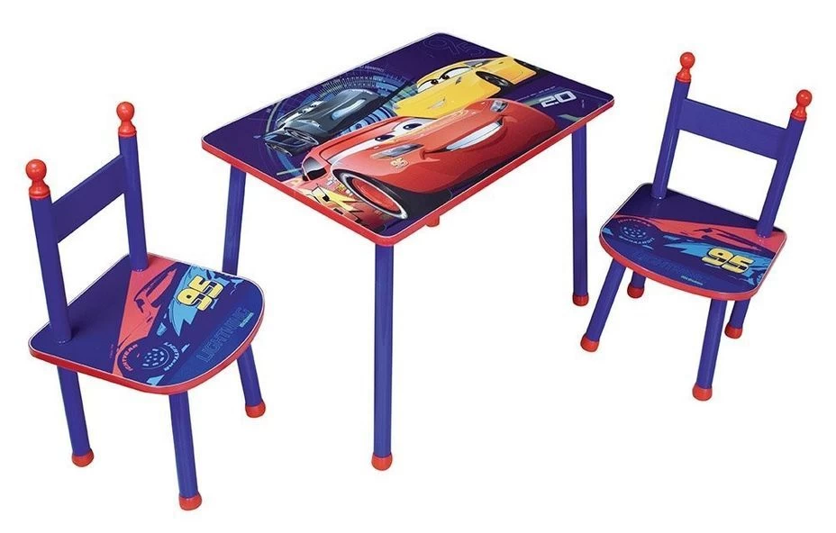 Disney Cars Table Rectangulaire Et 2 Chaises Cars Disney