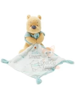 Disney Winnie L'ourson Doudou Mouchoir Little In The Stars Bleu Blanc étoile