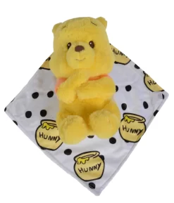 Disney Winnie L'ourson Peluche Couverture Vert Jaune Miel